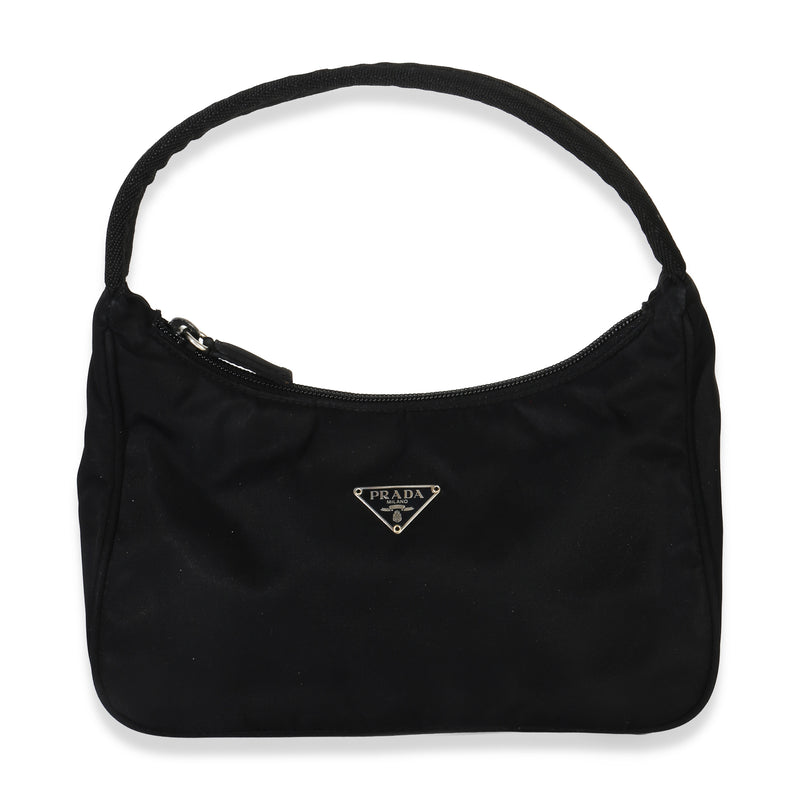 Prada Black Nylon Tessuto Mini Hobo Handbag id