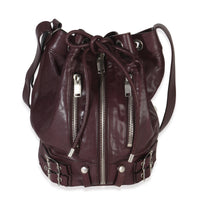 Saint Laurent Bordeaux Smooth Calfskin Medium Rider Bucket Bag Handbag id
