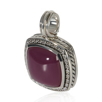 David Yurman Sterling Silver Ruby and Diamond Moonlight Ice Albion Pendant sv
