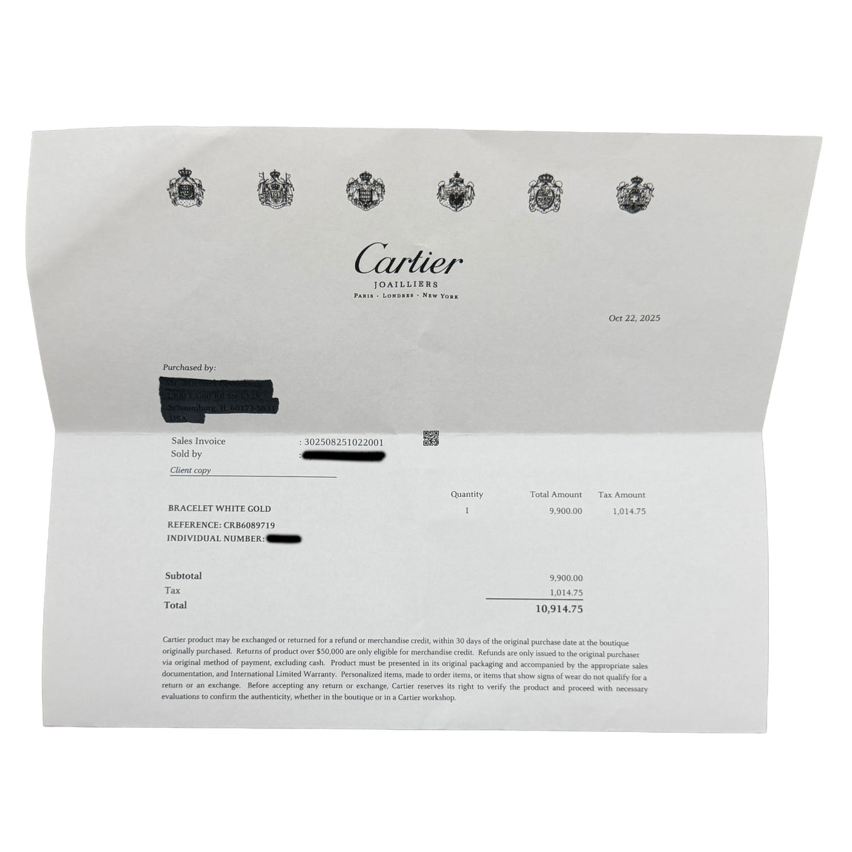 Cartier White Gold  Love Unlimited Bracelet stamp
