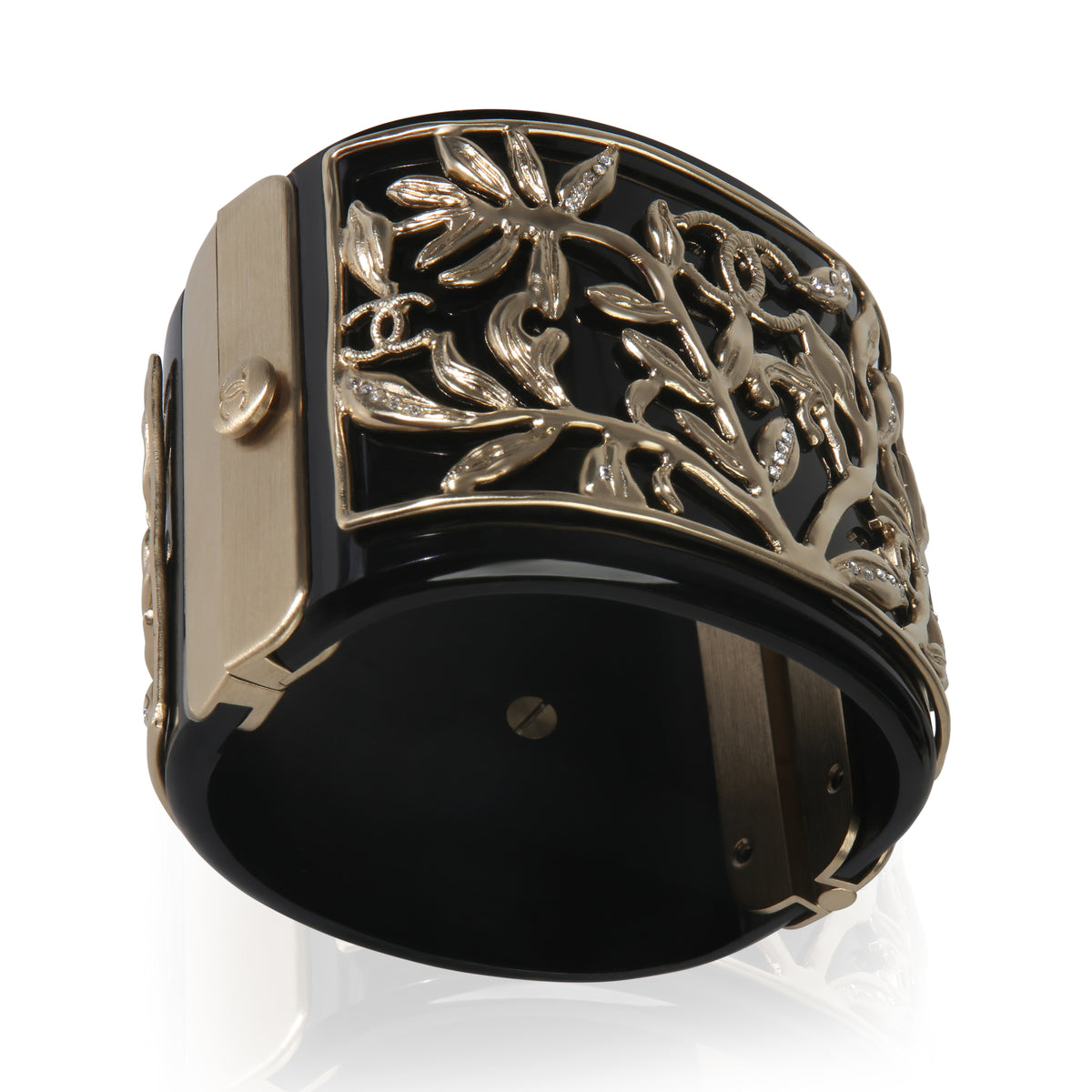 Chanel 2009 Wide Resin & Strass Bracelet bv