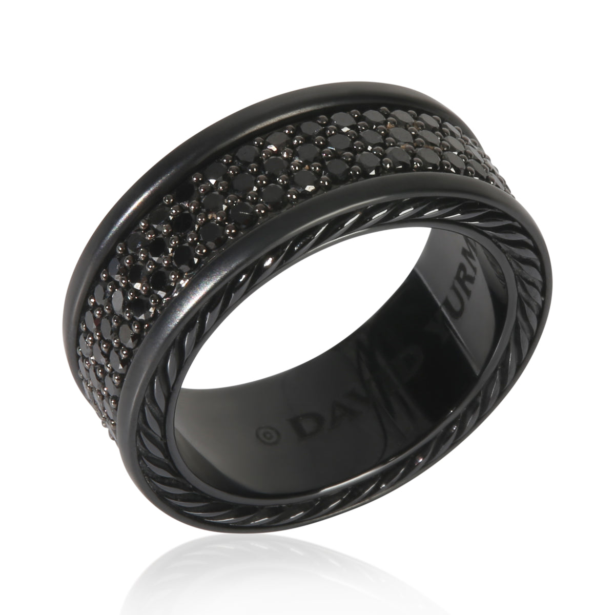 David Yurman Sterling Silver Diamond Streamline Ring bv