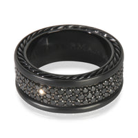 David Yurman Sterling Silver Diamond Streamline Ring fv