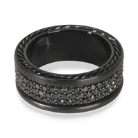 David Yurman Sterling Silver Diamond Streamline Ring pv