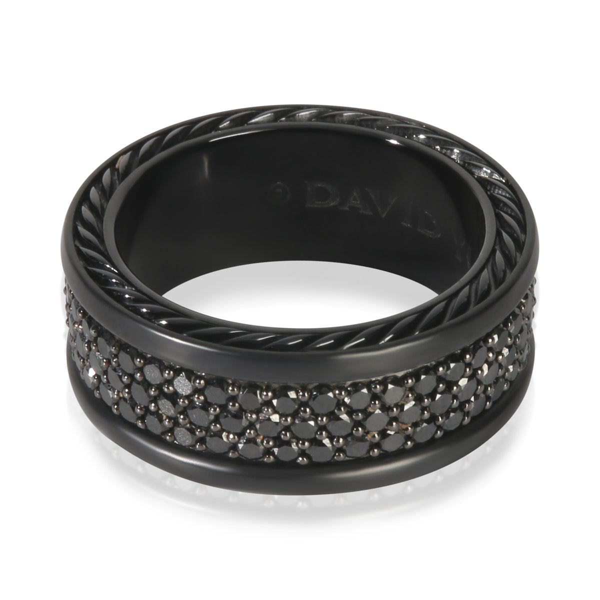 David Yurman Sterling Silver Diamond Streamline Ring sv