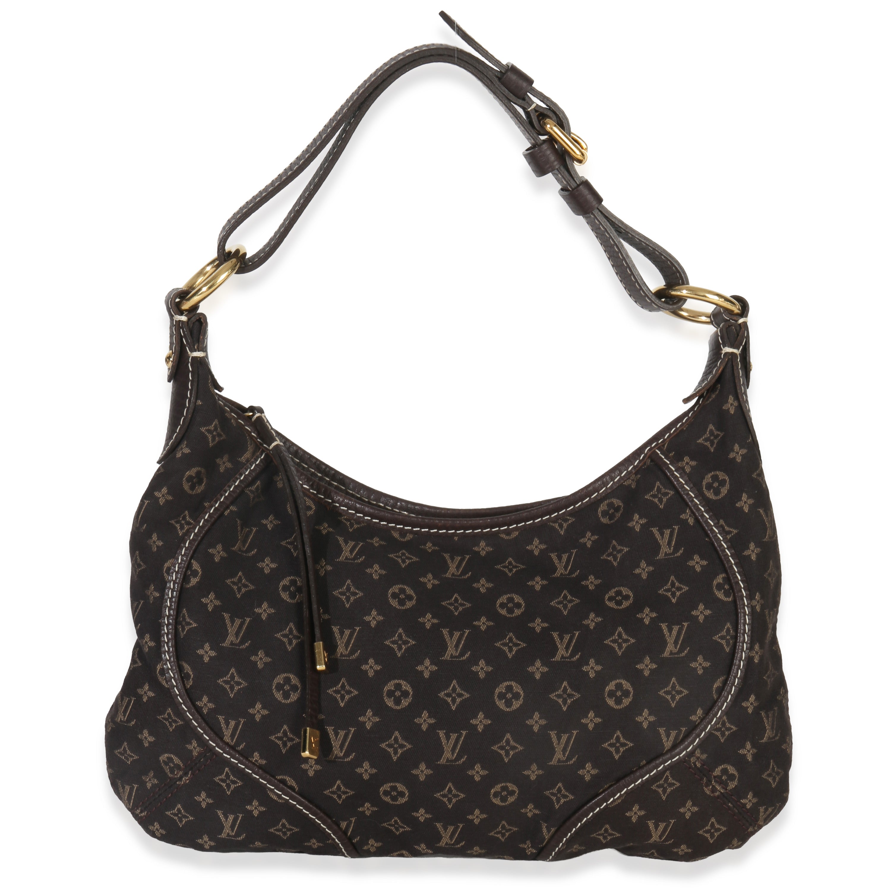 Louis Vuitton Brown Mini Lin Manon Hobo PM Handbag id