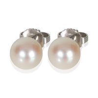 Tiffany & Co. White Gold  Signature Pearl 7 7.5mm Earrings fv