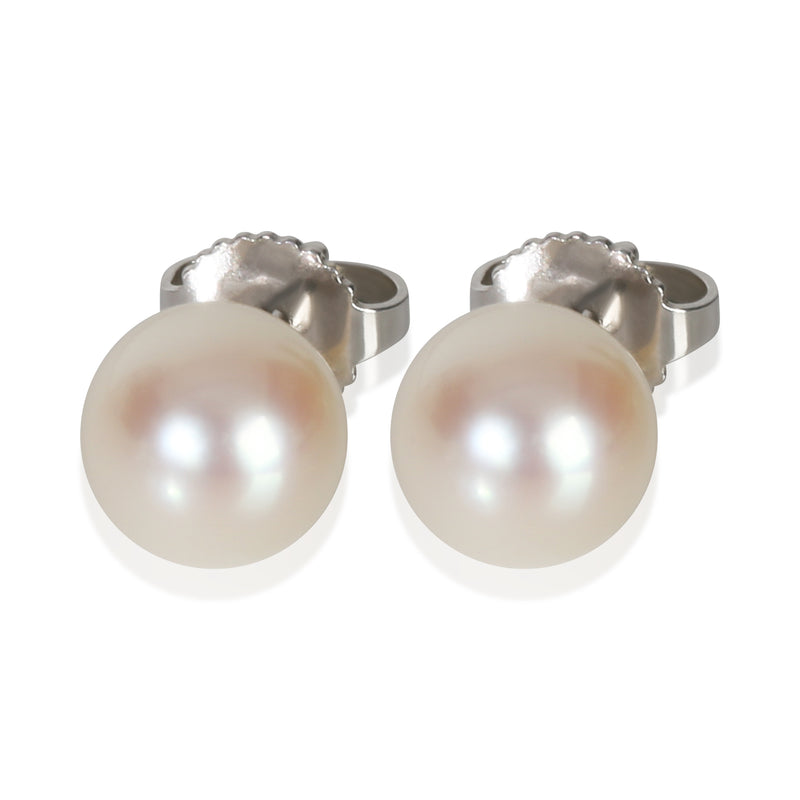 Tiffany & Co. White Gold  Signature Pearl 7 7.5mm Earrings fv