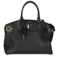 Louis Vuitton Black Grained Calfskin Monogram Vendome MM Handbag id