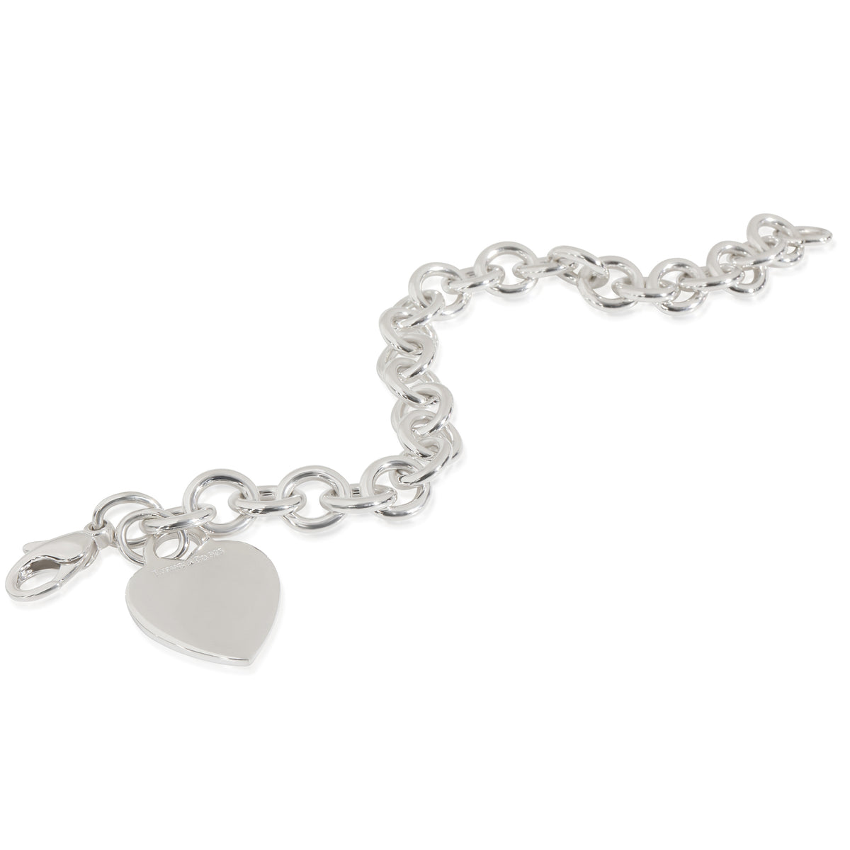 Tiffany & Co. Sterling Silver  Heart Tag Bracelet clasp