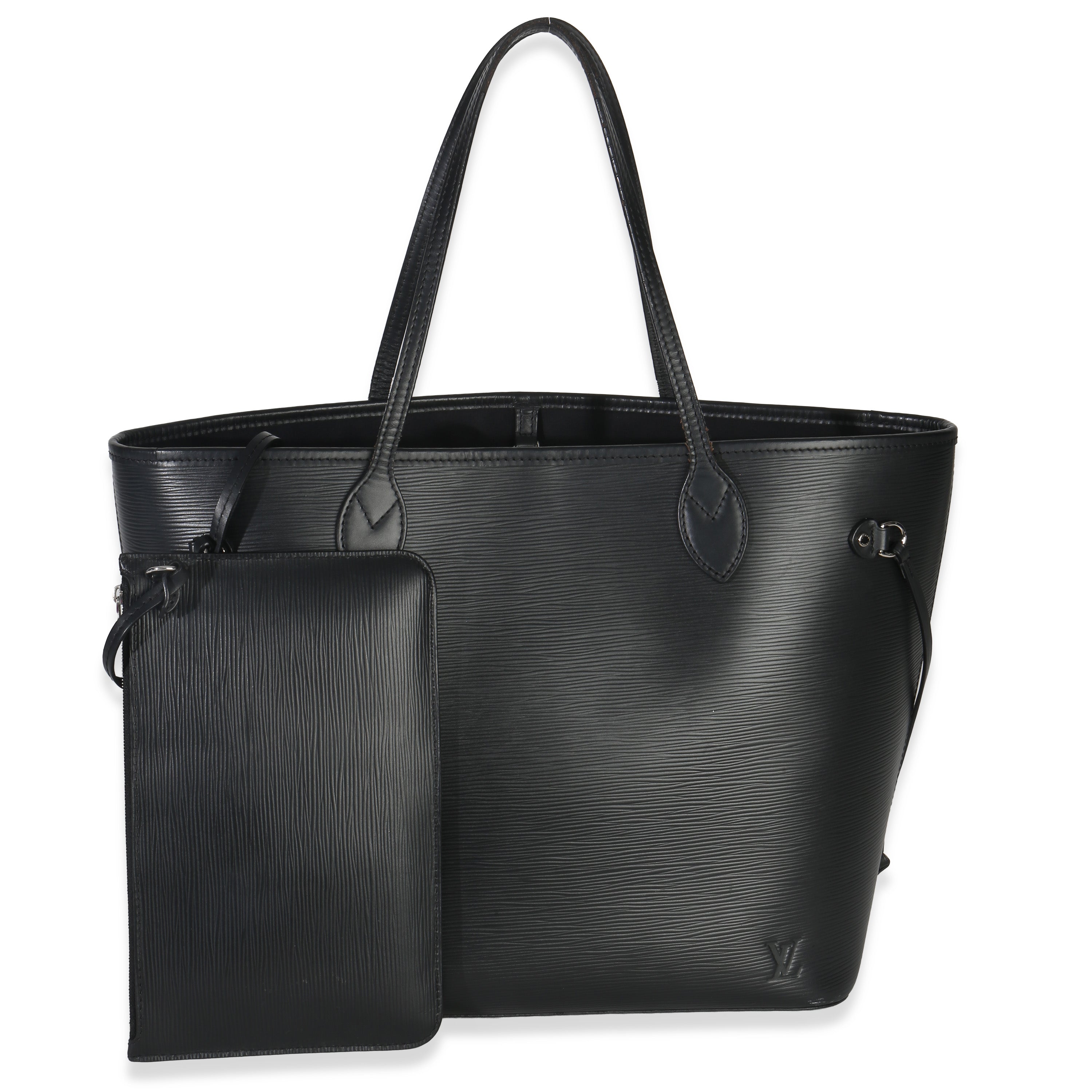 Louis Vuitton Black Epi Neverfull MM Handbag id