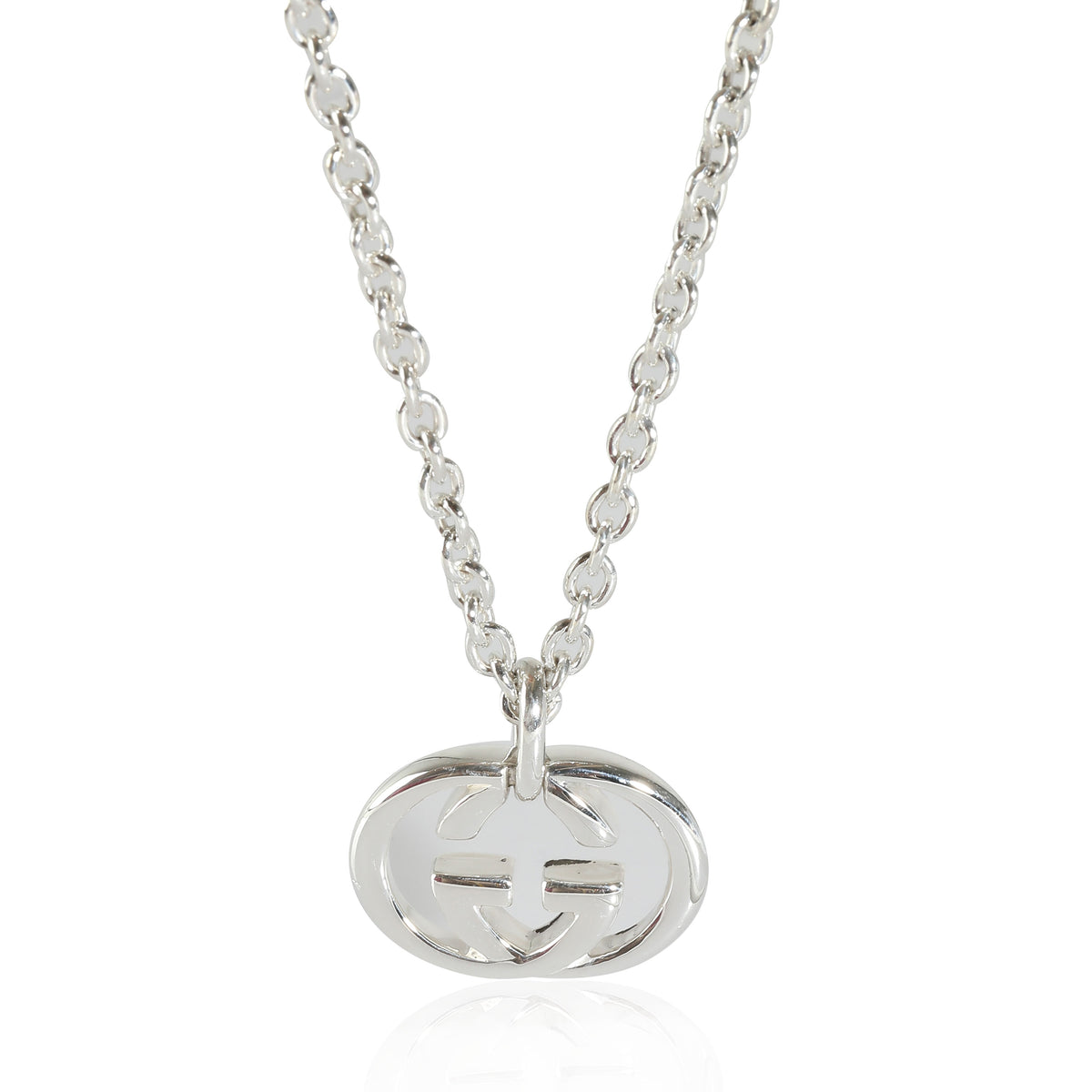 Gucci Sterling Silver  GG Pendant fv