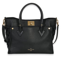 Louis Vuitton Black Calfskin Monogram Tufting On My Side MM Handbag id