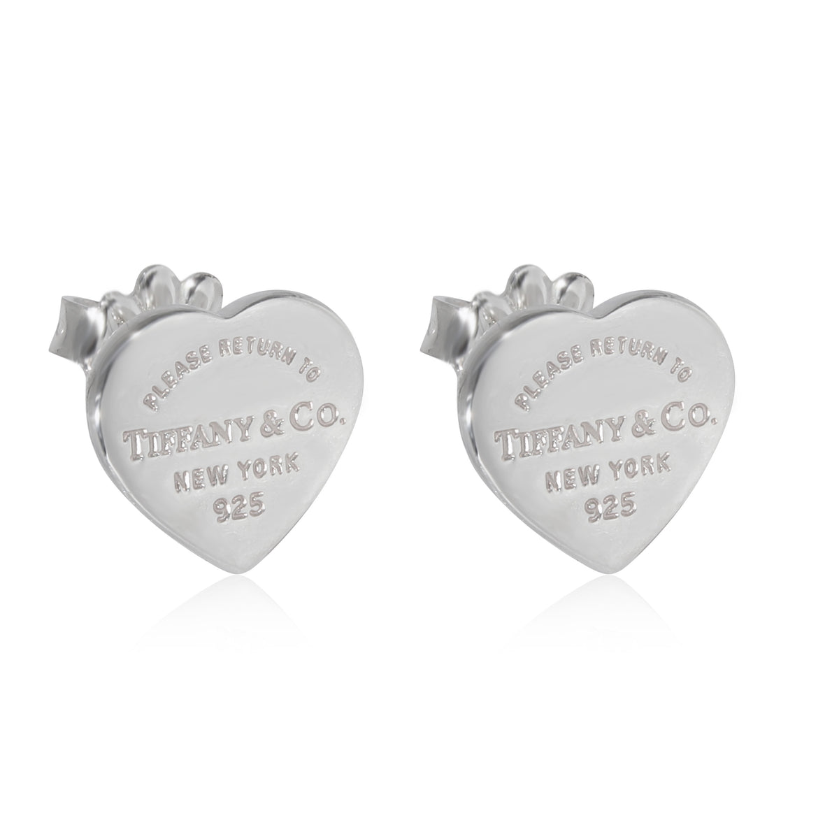 Tiffany & Co. Sterling Silver  Return To Tiffany Heart Earrings fv