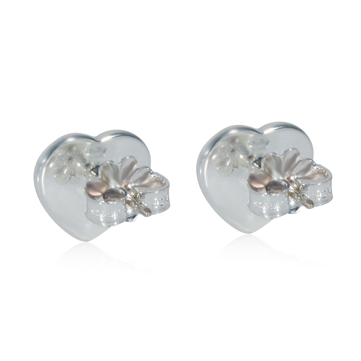 Tiffany & Co. Sterling Silver  Return To Tiffany Heart Earrings bv