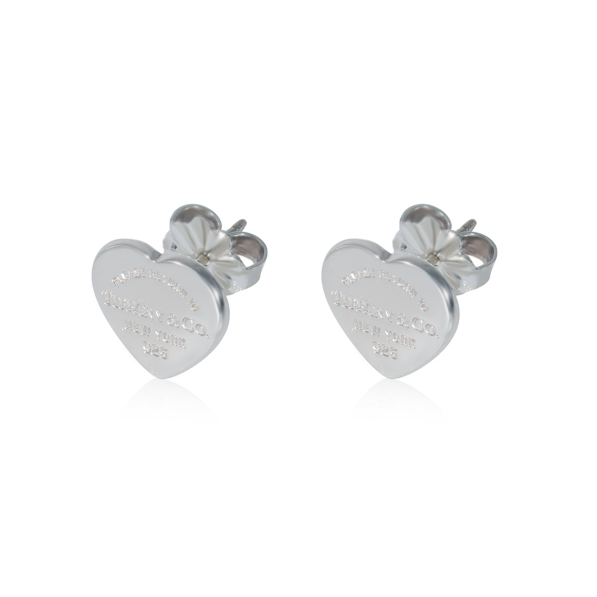 Tiffany & Co. Sterling Silver  Return To Tiffany Heart Earrings sv
