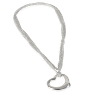 Tiffany & Co. Sterling Silver  Elsa Peretti Open Heart Pendant pv
