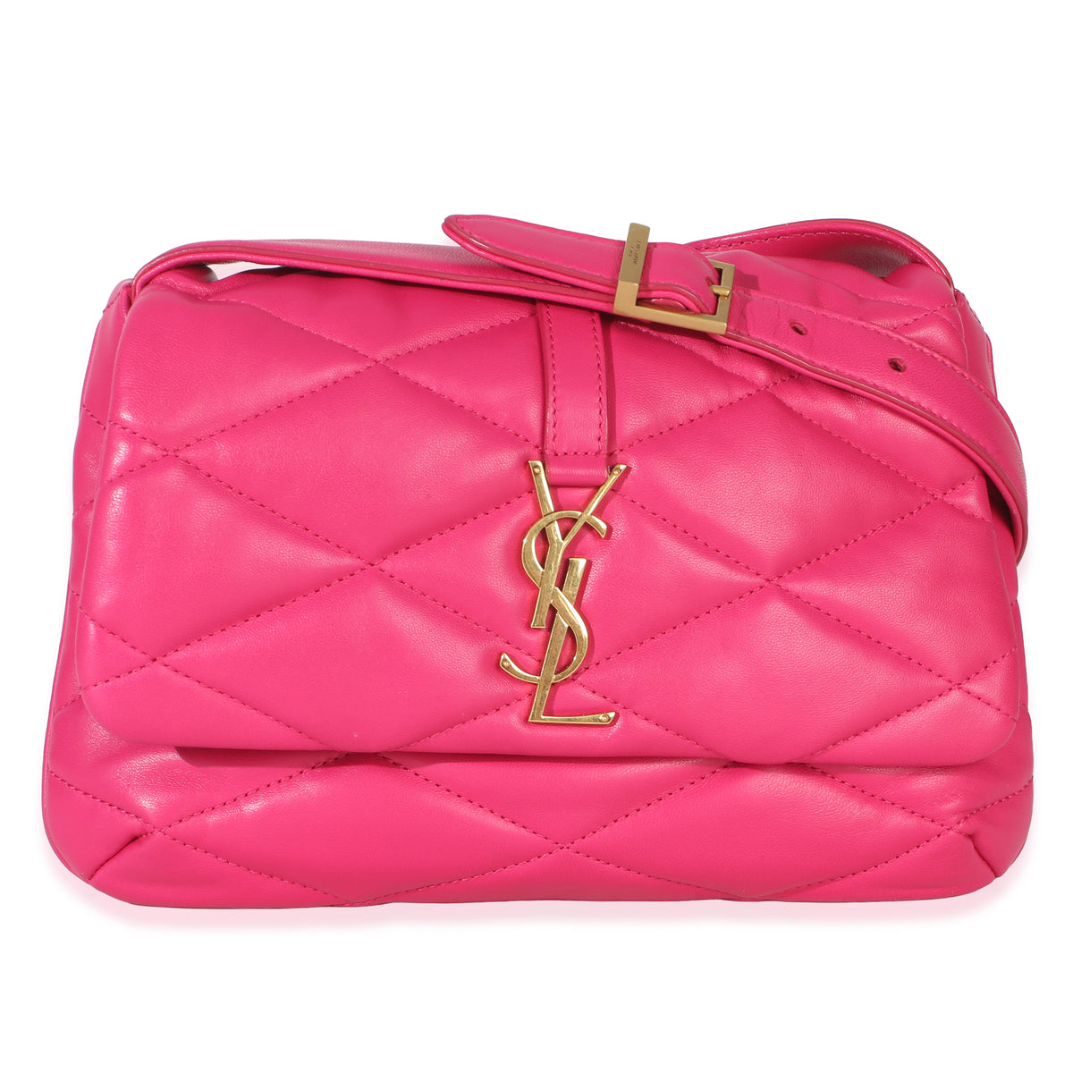 Saint Laurent Pink Diamond Quilted Lambskin Le 5 a 7 Shoulder Flap Bag Handbag id