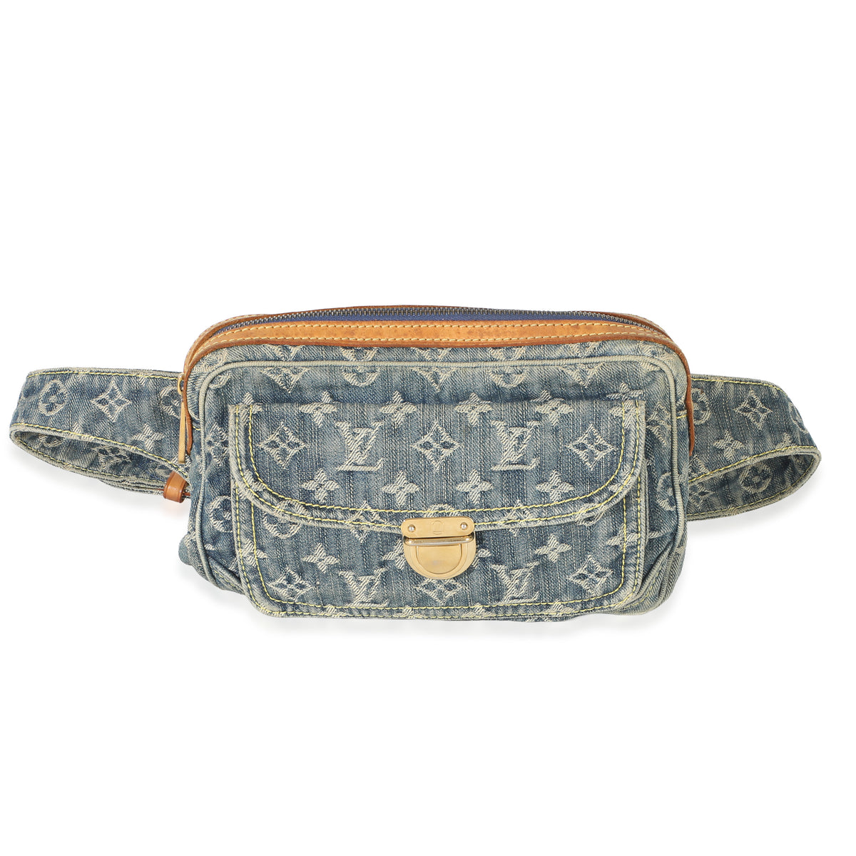 Louis Vuitton Blue Monogram Denim Bum Bag Handbag id