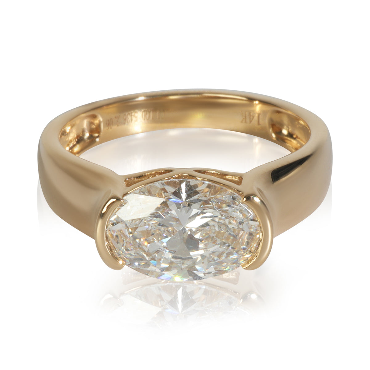 myGemma 2.08 ctw Yellow Gold Lab Grown Diamond Engagement Ring bv