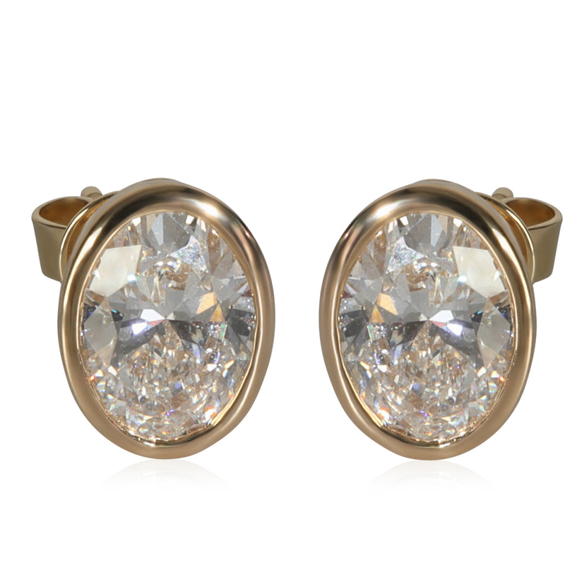 myGemma 3 ctw Yellow Gold Lab Grown Diamond Earrings fv