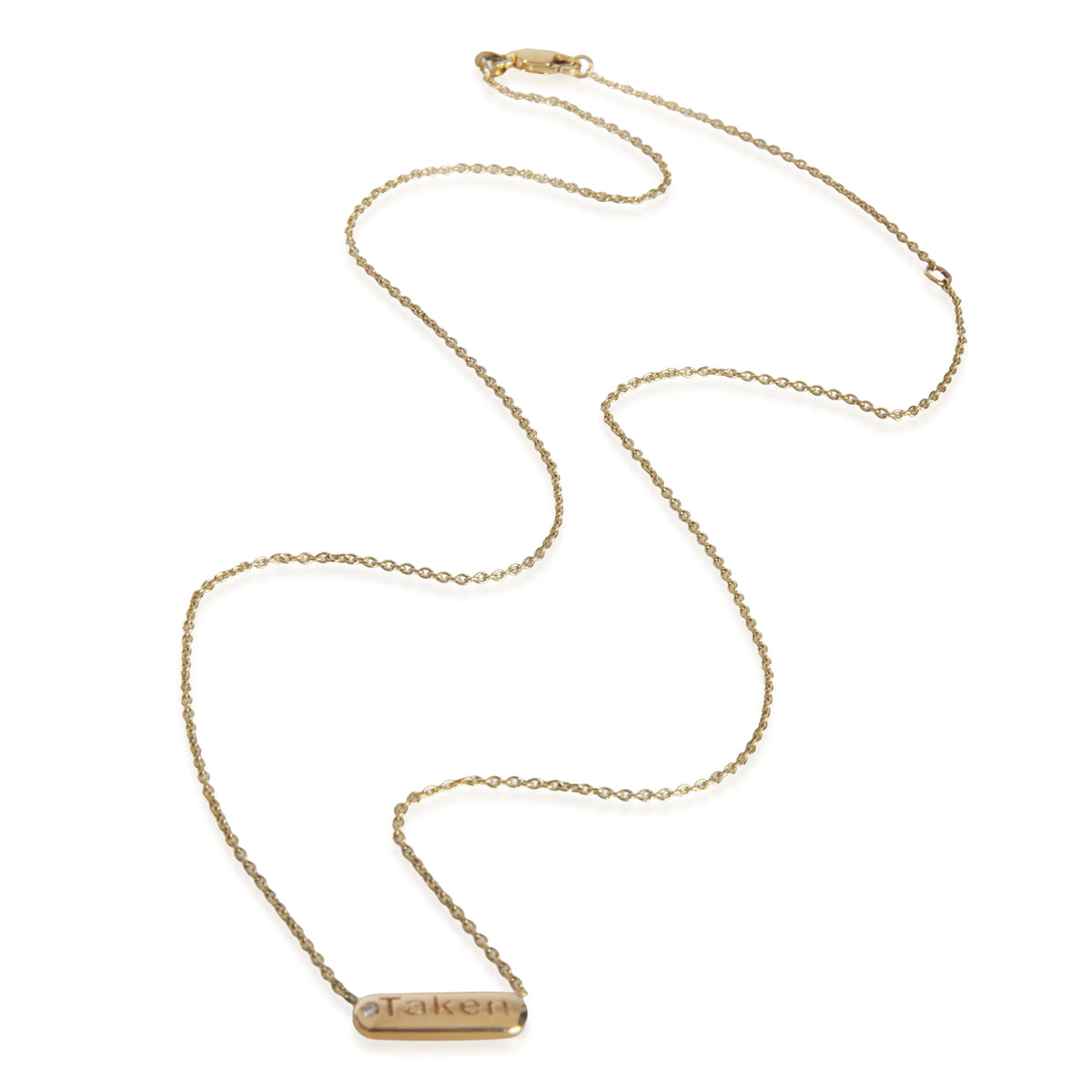 myGemma Yellow Gold Diamond Mini Taken Pendant pv