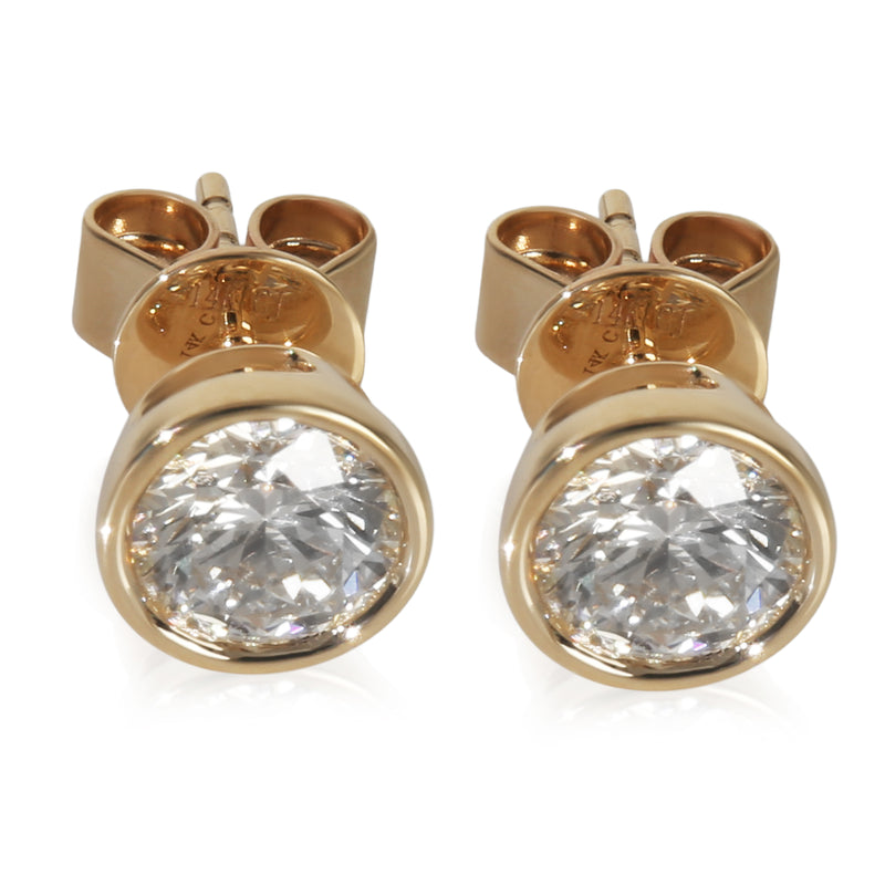 myGemma 1.52 ctw Yellow Gold Lab Grown Diamond Earrings fv