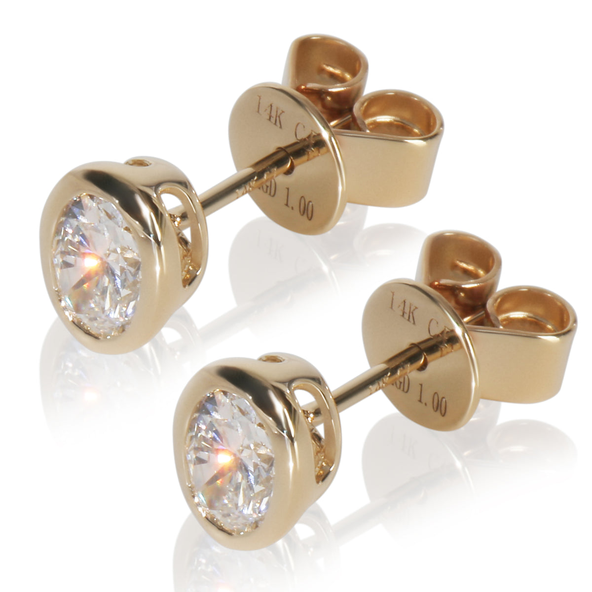 myGemma 1.03 ctw Yellow Gold Lab Grown Diamond Earrings pv