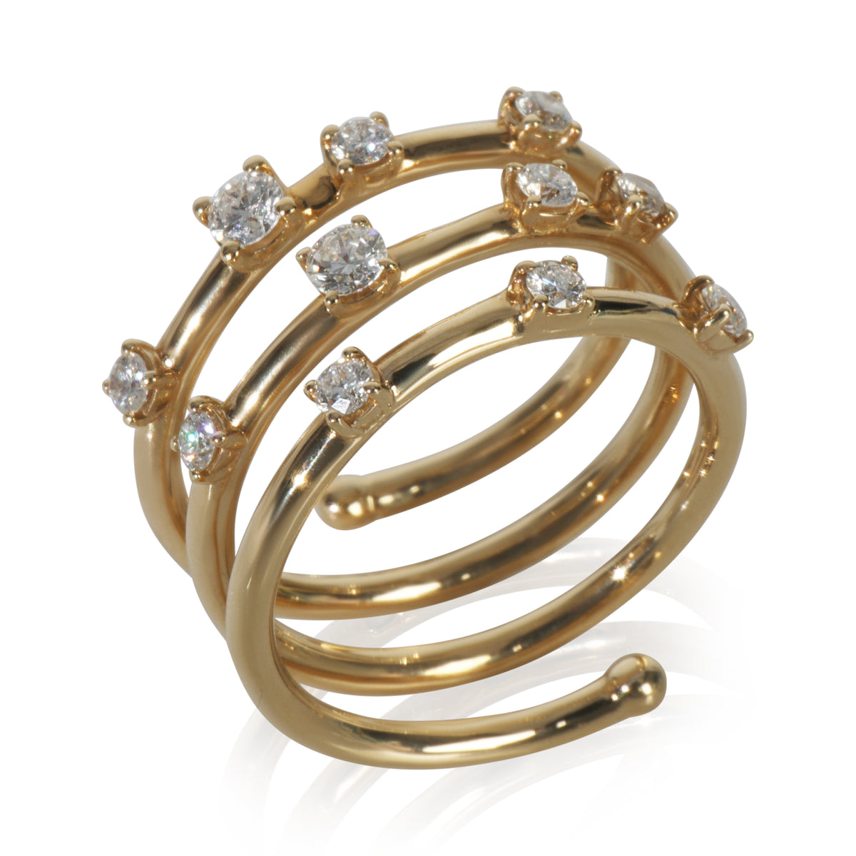 myGemma Yellow Gold Diamond Flexible Wrap Ring bv
