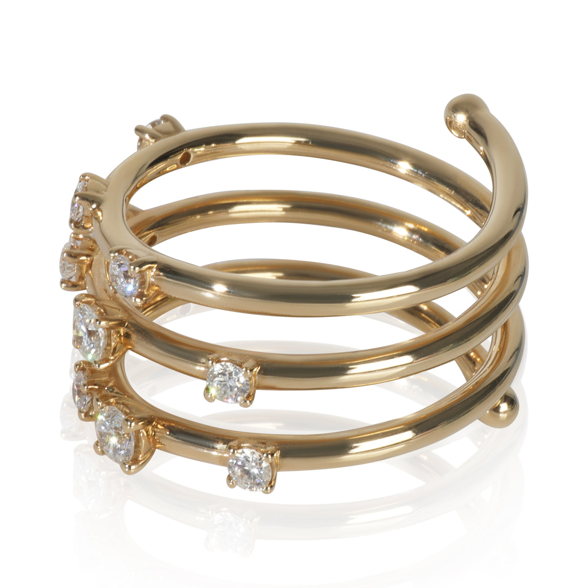 myGemma Yellow Gold Diamond Flexible Wrap Ring sv