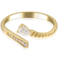 myGemma Yellow Gold Diamond Bypass Ring fv
