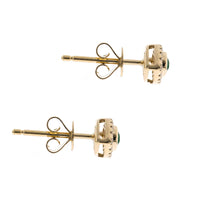 myGemma Yellow Gold Emerald and Diamond Evil Eye Earrings sv