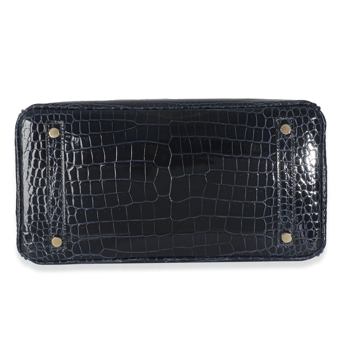 Hermès Bleu Marine Crocodile Porosus Birkin 30 GHW Handbag box