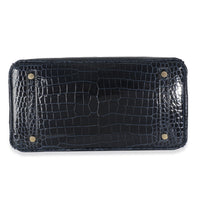 Hermès Bleu Marine Crocodile Porosus Birkin 30 GHW Handbag box