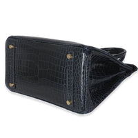 Hermès Bleu Marine Crocodile Porosus Birkin 30 GHW Handbag clasp