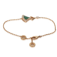 BVLGARI Rose Gold Malachite and Diamond Diva's Dream Bracelet bv