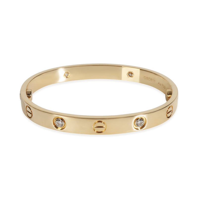 Cartier Yellow Gold Diamond Love Bracelet fv