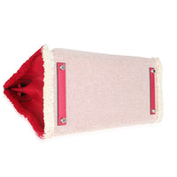 Hermès Framboise Ecru Swift Twill H Fray Fray Birkin 35 PHW Handbag av