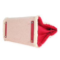 Hermès Framboise Ecru Swift Twill H Fray Fray Birkin 35 PHW Handbag clasp