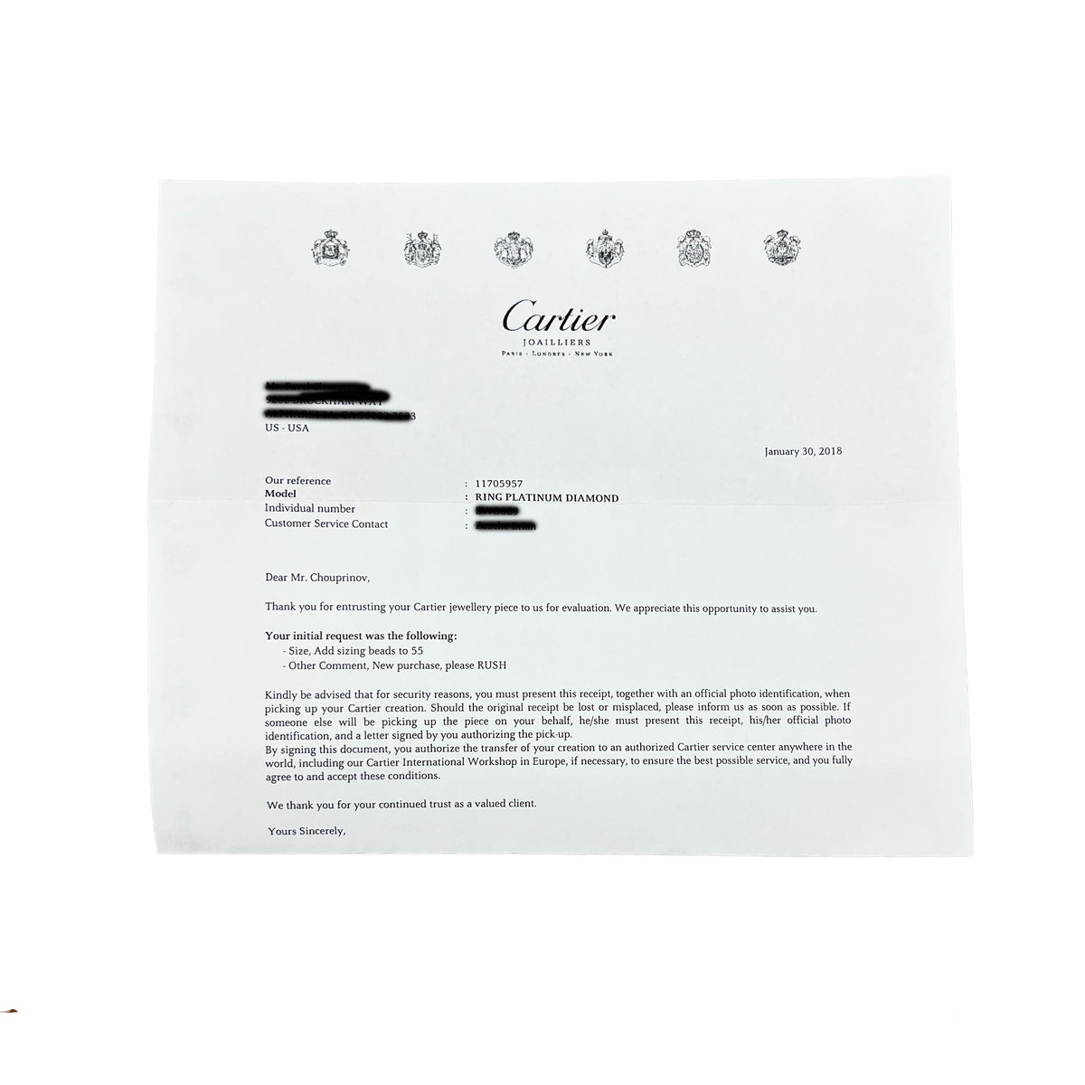 Cartier 0.9 ct Round Brilliant Diamond Destinee Engagement Ring box