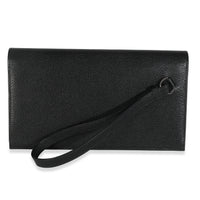 Hermès Black Chevre Chamkila Kelly Pocket Long Wallet EHW Handbag bv