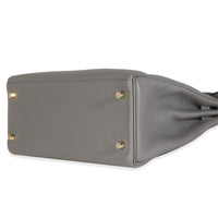 Hermès Etain Clemence Retourne Kelly 28 GHW Handbag box