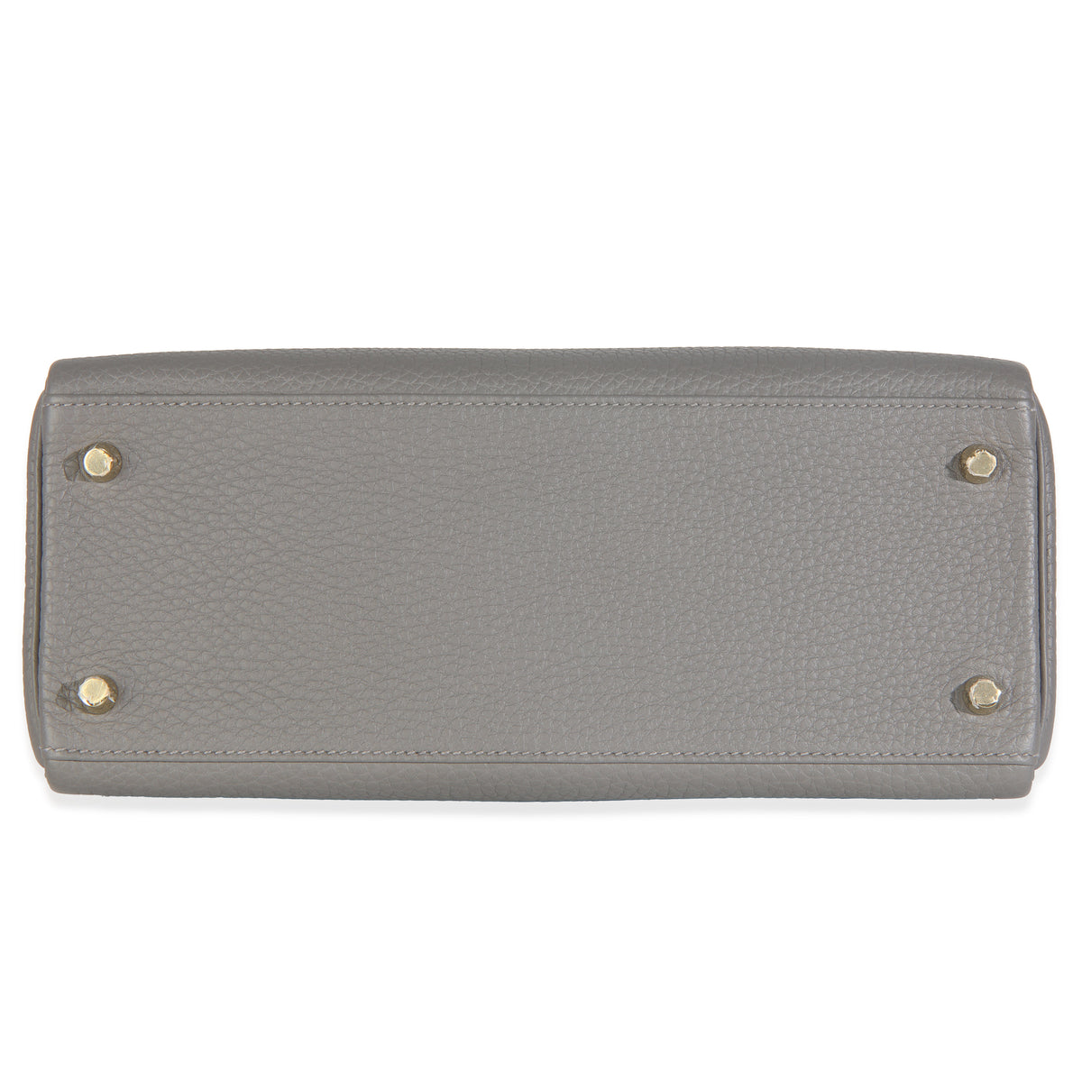 Hermès Etain Clemence Retourne Kelly 28 GHW Handbag stamp