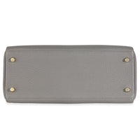 Hermès Etain Clemence Retourne Kelly 28 GHW Handbag stamp