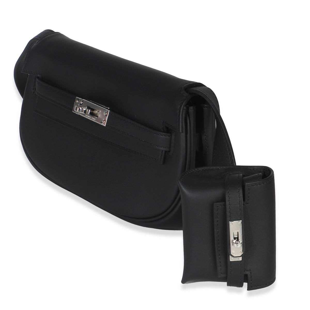 Hermès Black Swift Kelly Moove PHW Handbag pv