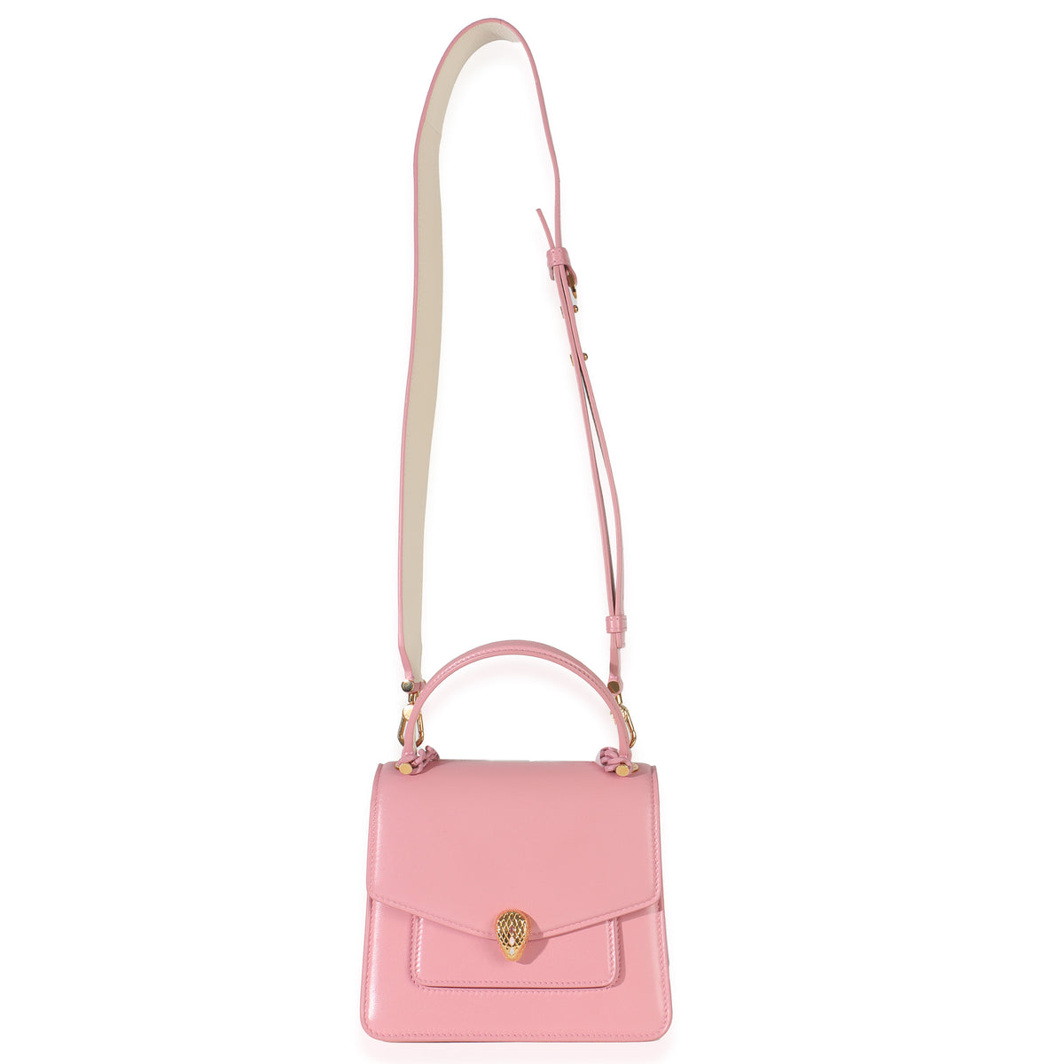 BVLGARI Bvlgari Pink Calfskin Serpenti Forever Top Handle Bag Handbag av