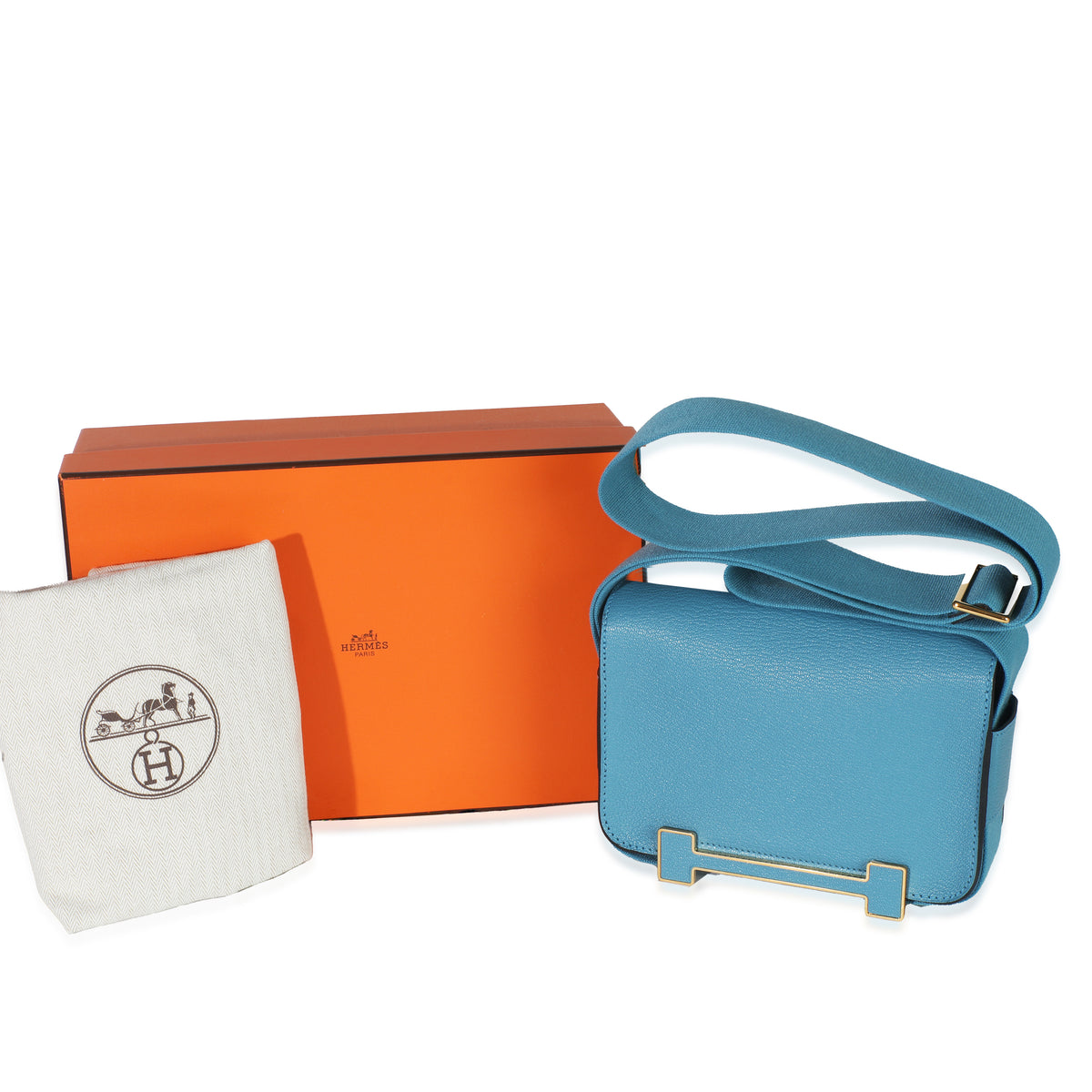 Hermès Bleu Jean Chevre Mysore Geta GHW Handbag ad2