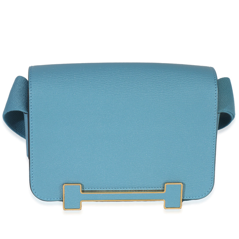Hermès Bleu Jean Chevre Mysore Geta GHW Handbag fv