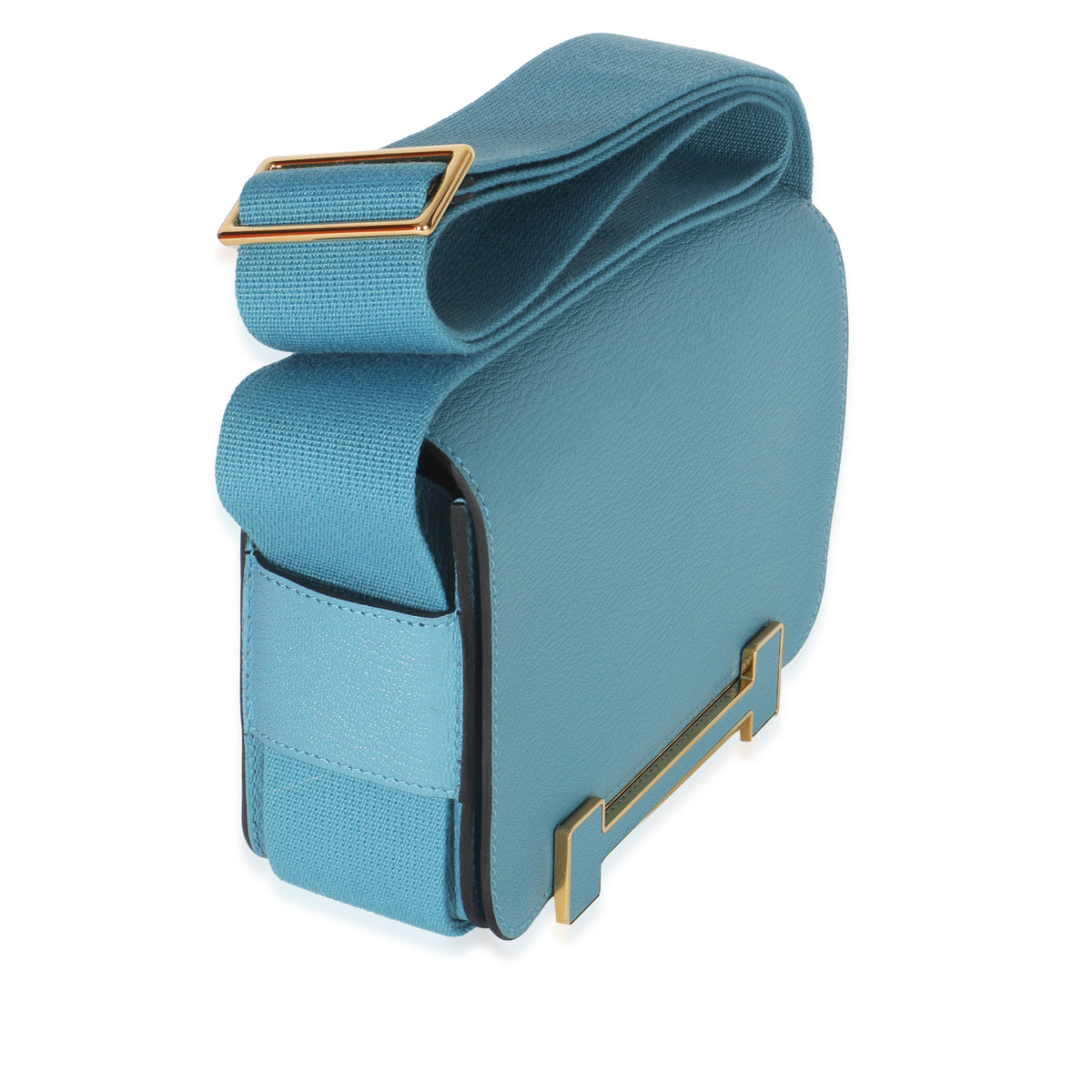 Hermès Bleu Jean Chevre Mysore Geta GHW Handbag stamp