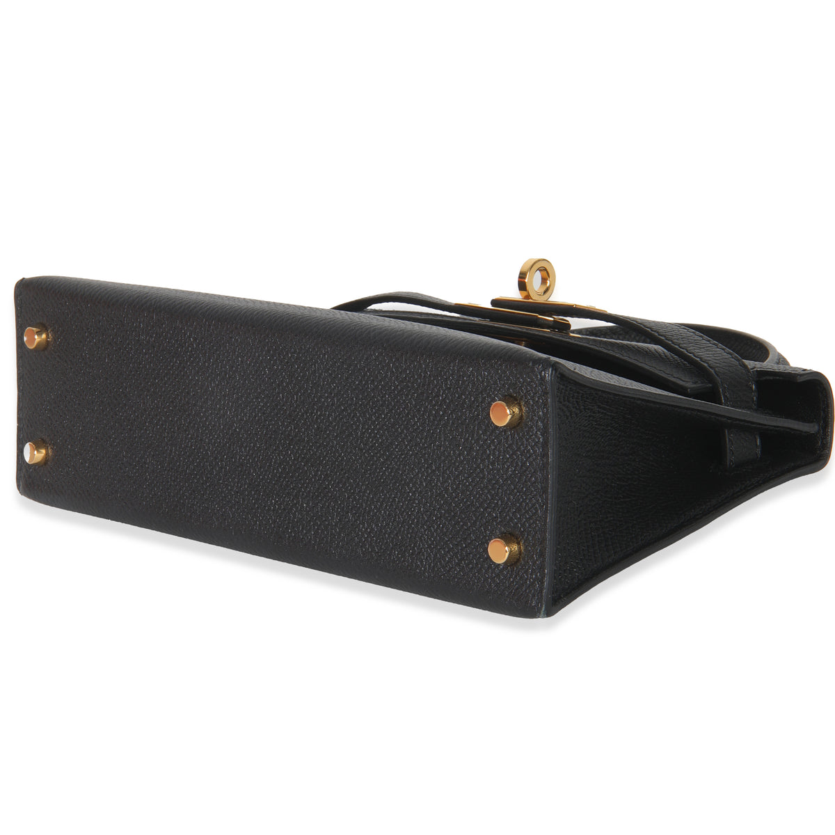 Hermès Black Epsom Sellier Mini Kelly II 20 GHW Handbag clasp